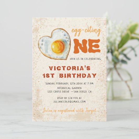 EGG-CITING BBQ BABY BIRTHDAY KAART (Staand voorkant)