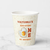 EGG-CITING BBQ BABY BIRTHDAY PAPIEREN BEKERS (Achterkant)