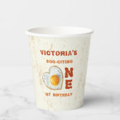 EGG-CITING BBQ BABY BIRTHDAY PAPIEREN BEKERS (Voorkant)