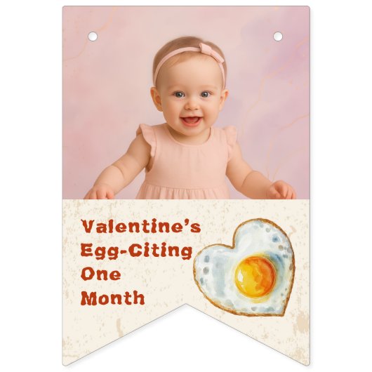 EGG-CITING BBQ BABY BIRTHDAY VLAGGETJES (Derde vlag)