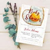 Egg-Citing Breakfast Yolk of Love Baby shower Kaart