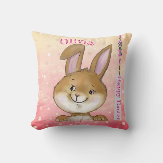 Egg-citing Egg Hunt Kinder Roze Kussen (Voorkant)