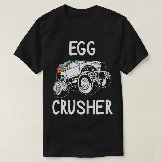 Egg Crusher Monster Truck Boys Kinder Funny Easter T-shirt (Design voorkant)
