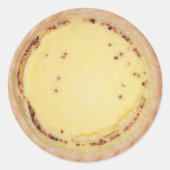 Egg Custard Tart Ronde Sticker (Voorkant)