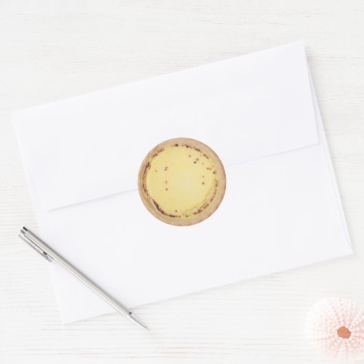 Egg Custard Tart Ronde Sticker (Envelop)