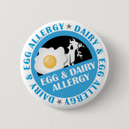 Egg & Dairy Allergy Badge Ronde Button 5,7 Cm