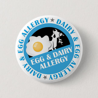 Egg & Dairy Allergy Badge Ronde Button 5,7 Cm