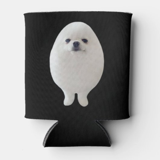 Egg Dog Meme Dubbelzijdig Zwart Blikjeskoeler (Voorkant)