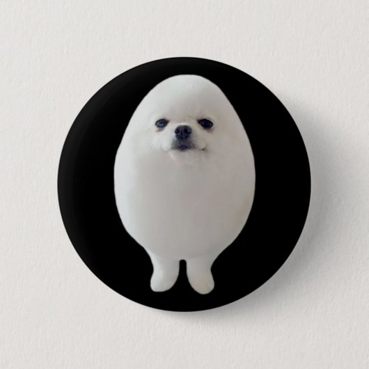 Egg Dog Meme Pin Button (Voorkant)