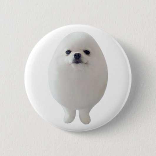 Egg Dog Meme Pin Button (Voorkant)