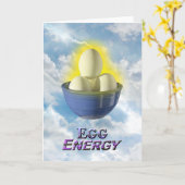 Egg Energy - Groen Greeting Card Kaart (Gele Bloem)