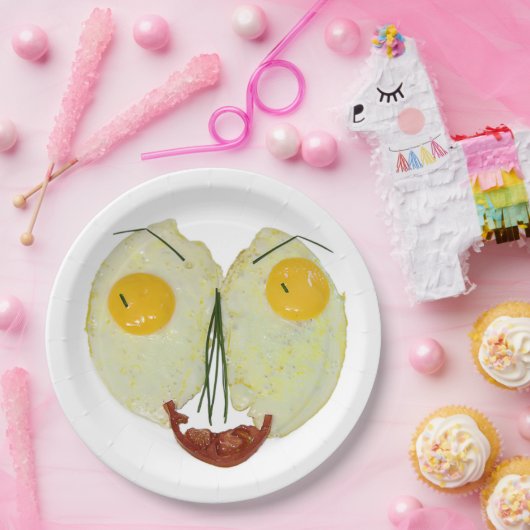 EGG FACE LARGE PAPIEREN BORDJE (Feest)