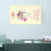 Egg, Flamingo & Bunny Baby shower Welkom Spandoek (Beurs)