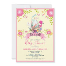 Egg, Flamingo, Bunny en Flowers Baby shower