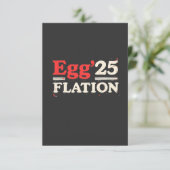 Egg Flation 25 Grappige Pasen Economie Bedankkaart (Staand voorkant)