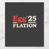 Egg Flation 25 Grappige Pasen Economie Wijn Etiket (Enkel label)