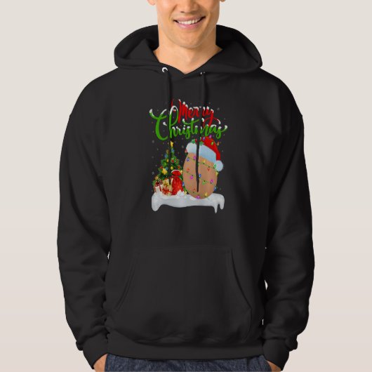 Egg Food Xmas Decorations Santa Egg Christmas Hoodie (Voorkant)