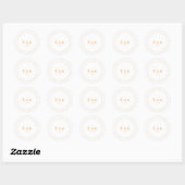 Egg-Free Request Sticker, White - Orange Ronde Sticker (Vel)