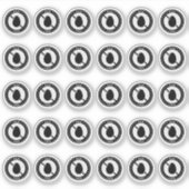 Egg Free Wedding Place Card Mini Food Allergy Sticker (Voorkant)