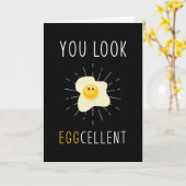 Egg Fried Eggs Pun je ziet er geweldig uit Kaart (Gele Bloem)