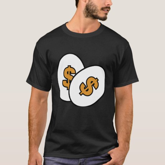 Egg Gold Dollar Sign T-shirt (Voorkant)