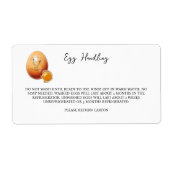 Egg Handling Instruction Sticker Carton Care Label (Voorkant)