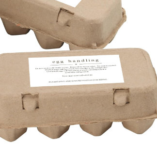 Egg Handling Instruction Sticker Carton Care Label