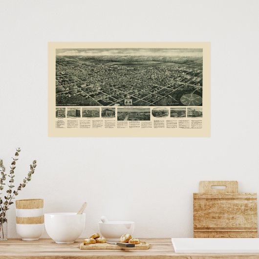 Egg Harbour City, NJ Panoramic Map - 1924 Poster (Keuken)