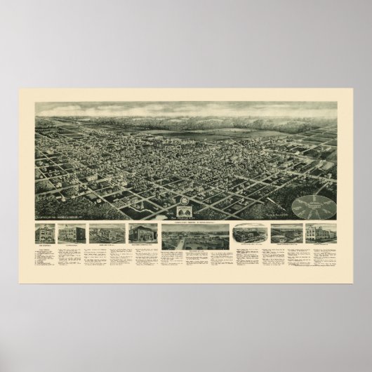 Egg Harbour City, NJ Panoramic Map - 1924 Poster (Voorkant)
