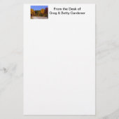 Egg Harbour, WI Herfst Season with Trolley Car Briefpapier (Voorkant)