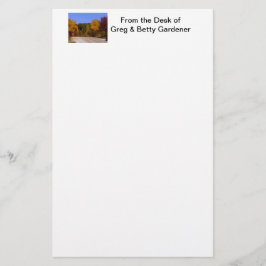 Egg Harbour, WI Herfst Season with Trolley Car Briefpapier