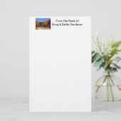 Egg Harbour, WI Herfst Season with Trolley Car Briefpapier (Staand voorkant)