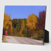 Egg Harbour, WI Herfst Season with Trolley Car Fotoplaat (Zijkant)