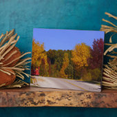 Egg Harbour, WI Herfst Season with Trolley Car Fotoplaat (Zijkant)