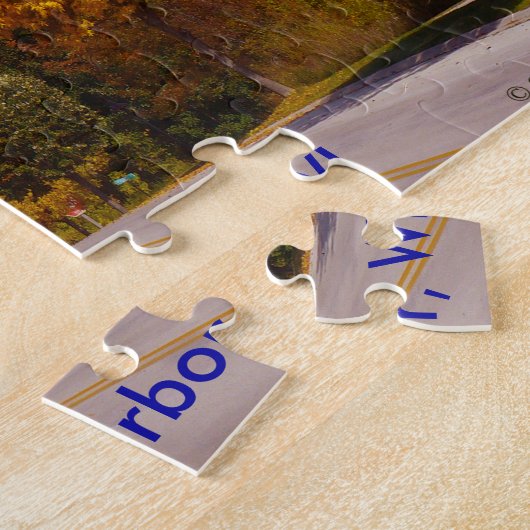 Egg Harbour, WI Herfst Season with Trolley Car Legpuzzel (Zijkant)