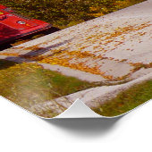 Egg Harbour, WI Herfst Season with Trolley Car Perfect Poster (Hoek)