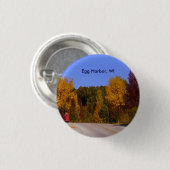 Egg Harbour, WI Herfst Season with Trolley Car Ronde Button 3,2 Cm (Voorkant /achterkant)