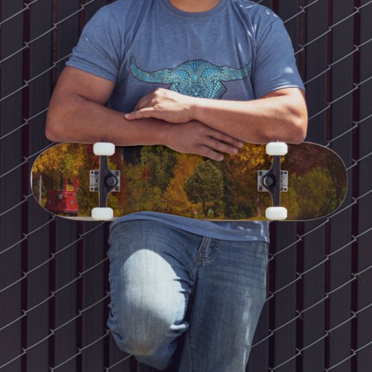 Egg Harbour, WI Herfst Season with Trolley Car Skateboard (Buiten 3)