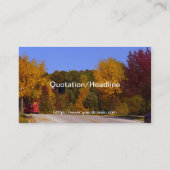 Egg Harbour, WI Herfst Season with Trolley Car Visitekaartje (Achterkant)