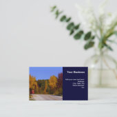 Egg Harbour, WI Herfst Season with Trolley Car Visitekaartje (Staand voorkant)