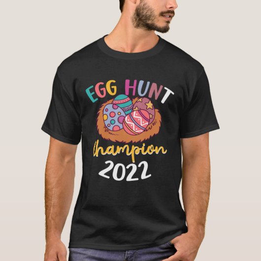 Egg Hunt Champion 2022 Festival Easter Bird s Nest T-shirt (Voorkant)
