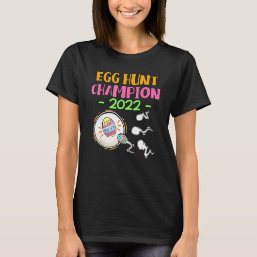 Egg Hunt Champion 2022 Paaszwangerschap T-shirt (Voorkant)