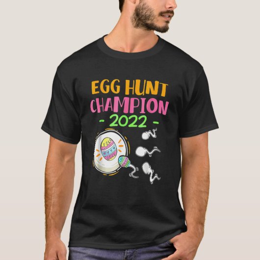 Egg Hunt Champion 2022 Paaszwangerschap T-shirt (Voorkant)