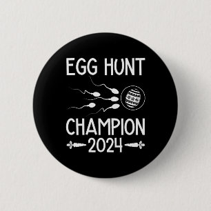 Egg Hunt Champion Funny Dad Paaszwangerschap Annou Ronde Button 5,7 Cm