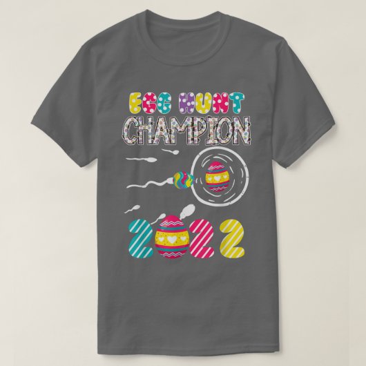 Egg Hunt Champion Funny Paaszwangerschap Announcem T-shirt (Design voorkant)