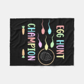 Egg Hunt Champion Mannen Easter zwangerschapsaanko Fleece Deken (Voorkant (Horizontaal))
