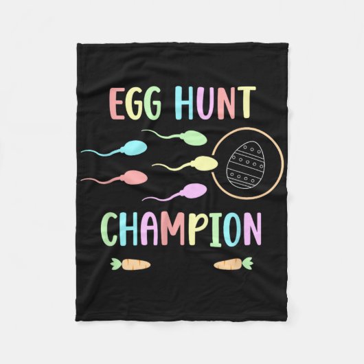 Egg Hunt Champion Mannen Easter zwangerschapsaanko Fleece Deken (Voorkant)