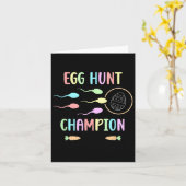 Egg Hunt Champion Mannen Easter zwangerschapsaanko Kaart (Gele Bloem)