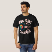 Egg Hunt Champion Pap Pasen Zwemelen Announ T-shirt (Voorkant volledig)