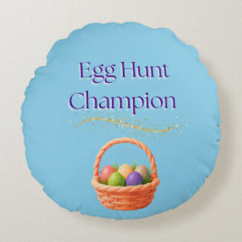 Egg Hunt Champion Rond Kussen